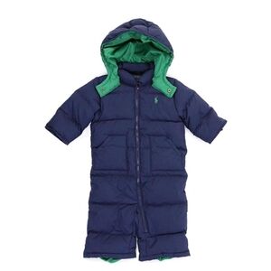Polo by Ralph Lauren Blue Snowsuit with Green Hood